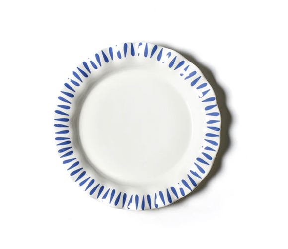 Iris Blue Drop 11 Ruffle Dinner Plate