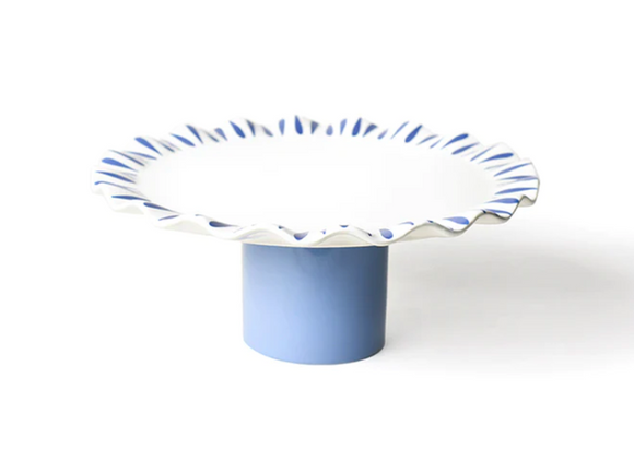 Iris Blue Drop 14 Ruffle Cake Stand