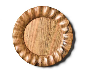 Fundamental Wood 13 Ruffle Charger