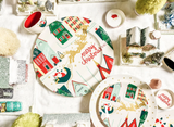 Vintage Christmas Village Platter