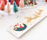 Vintage Christmas Village Skinny Rectangle Tray