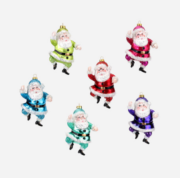 Bright Santa Dancing Ornament