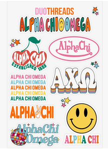 Sorority Rainbow Sticker Sheet