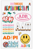 Sorority Rainbow Sticker Sheet