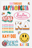 Sorority Rainbow Sticker Sheet