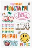 Sorority Rainbow Sticker Sheet