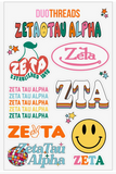 Sorority Rainbow Sticker Sheet