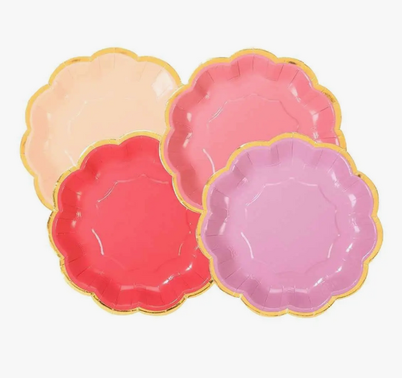 Rose Pink Scalloped Side Plates