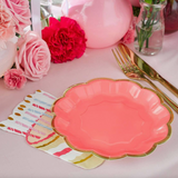 Rose Pink Scalloped Side Plates