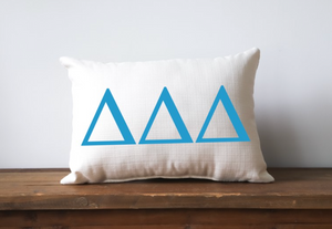 Sorority Large Letters Pillow - Tri Delta