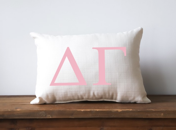 Sorority Large Letters Pillow - Delta Gamma