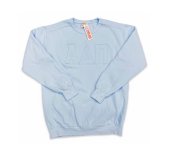 Suzette Embroidered Sorority Sweatshirt - Alpha Delta Pi