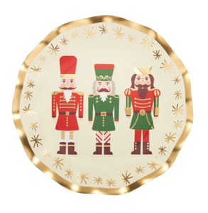 Nutcracker Christmas Wavy Salad Plates