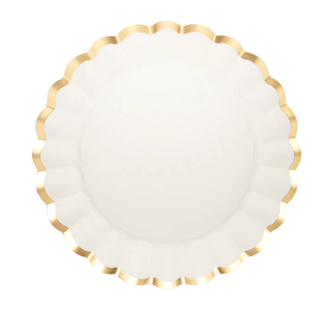 Gold & White Flower Charger Plates