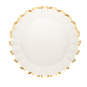 Gold & White Flower Charger Plates