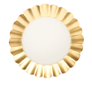 Gold & White Flower Dinner Plates