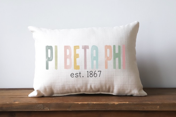 Pi Beta Phi Happy Pillow