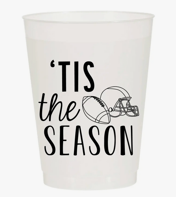 Tis The Season Football Tailgate Shatterproof Cups