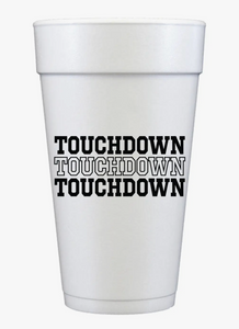 Touchdown Football Tailgate Repeating Styrofoam Cups