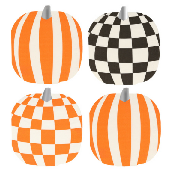 Mod Pattern Pumpkin Napkins