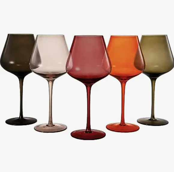 Colored Crystal Wine Glass