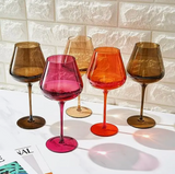 Colored Crystal Wine Glass