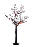 Black Twig Tree - Purple/Orange Lights 4'