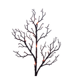 Black Twig Tree - Purple/Orange Lights 4'