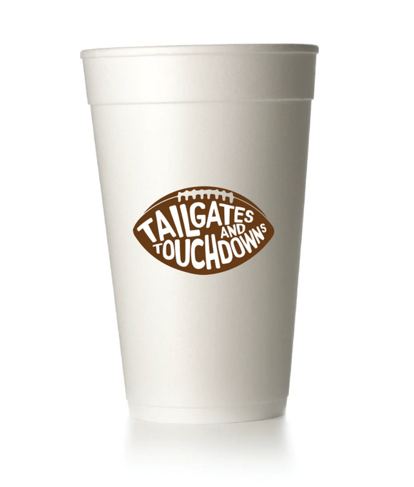 Tailgates & Touchdowns Styrofoam Cups