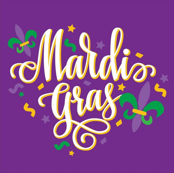 Mardi Gras Beverage Napkins