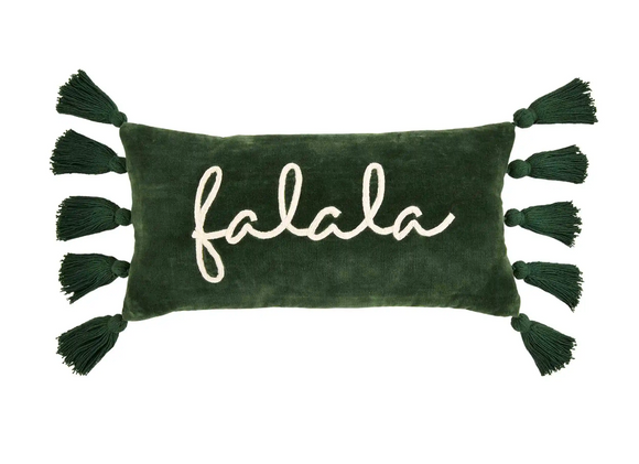 Green Velvet Falala Lumbar Pillow