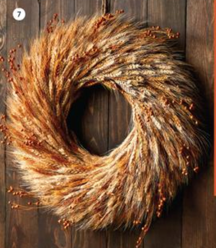 Preserved Fall Wheat Wreath