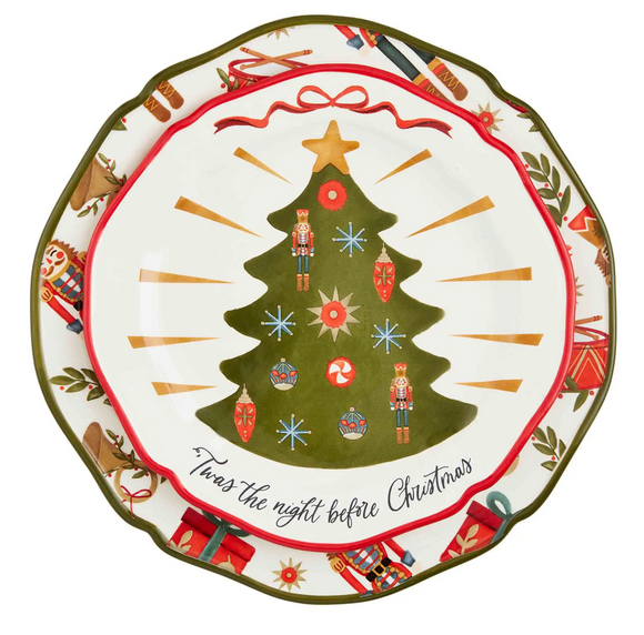 Christmas Pattern Platter Set