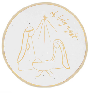 Gold Nativity Platter