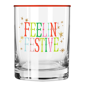 Feelin' Festive Double Old Fashioned Glass