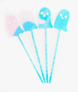 Iridescent Ghost Drink Stirrers