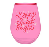 Making Spirits Bright Jumbo Stemless Wine Glass