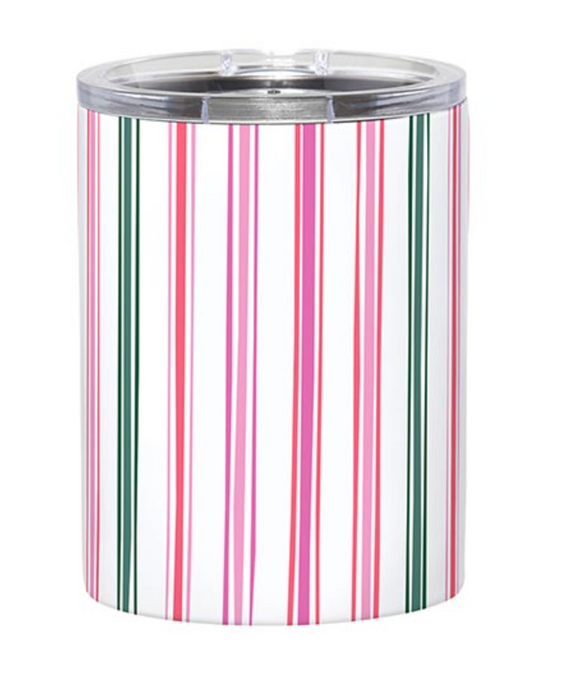 Holiday Stripe Stainless Steel Tumbler