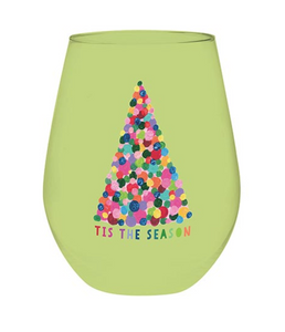 Tis The Season Tree Jumbo Wine Glass