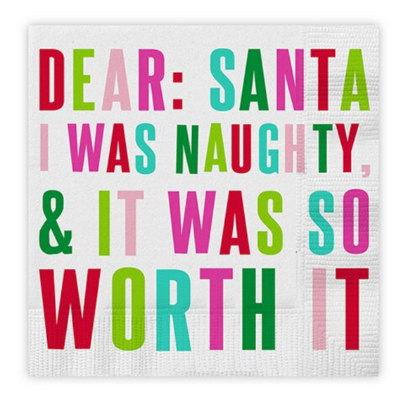 Dear Santa, I Was Naughty Beverage Napkins