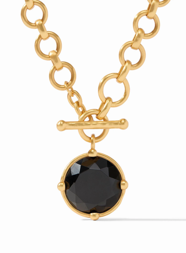Honeybee Demi Necklace - Obsidian Black