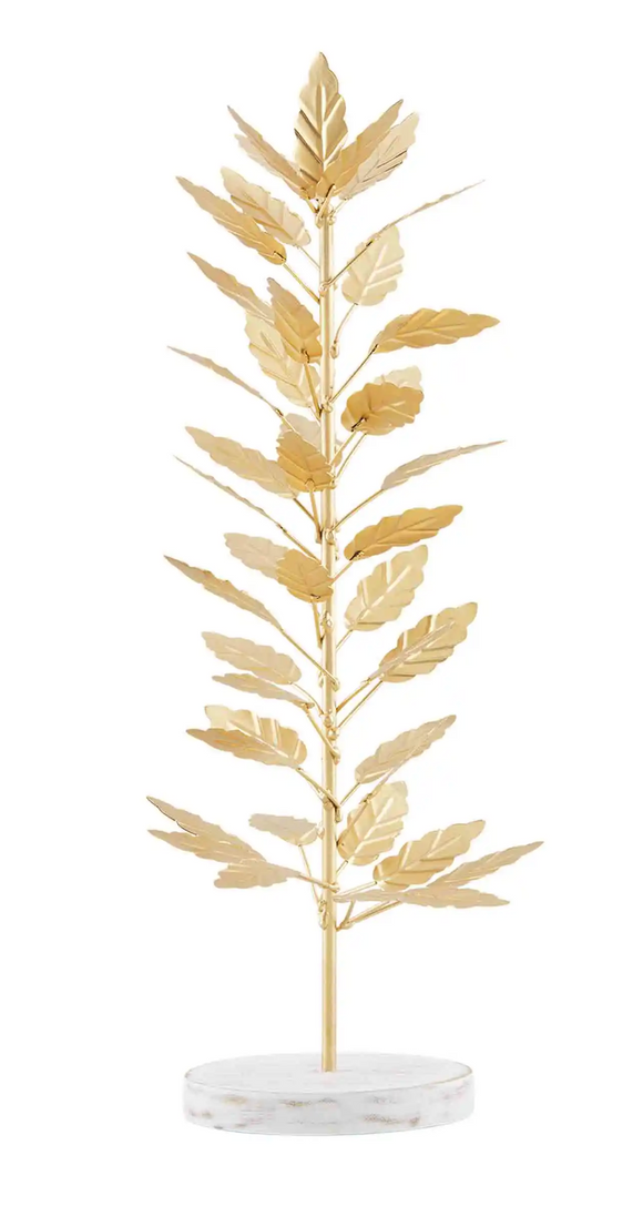 Large Gold Metal Leaf Tree