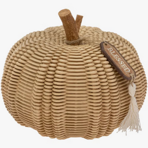 Large Wicker Textured Pumpkin