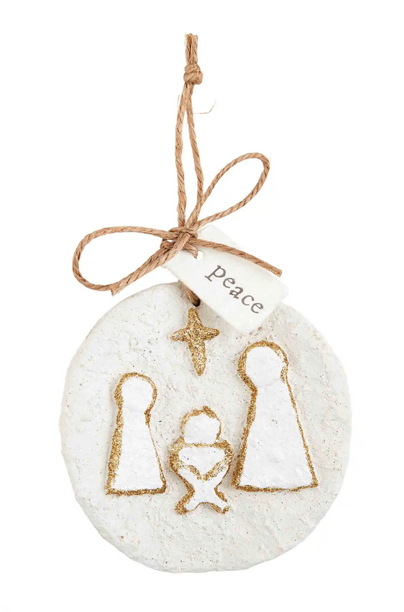 Nativity Paper Pulp Ornament