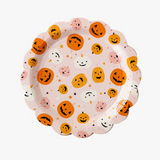 Hey Pumpkin Scattered Pumpkin Scalloped Plates