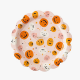 Hey Pumpkin Scattered Pumpkin Scalloped Plates