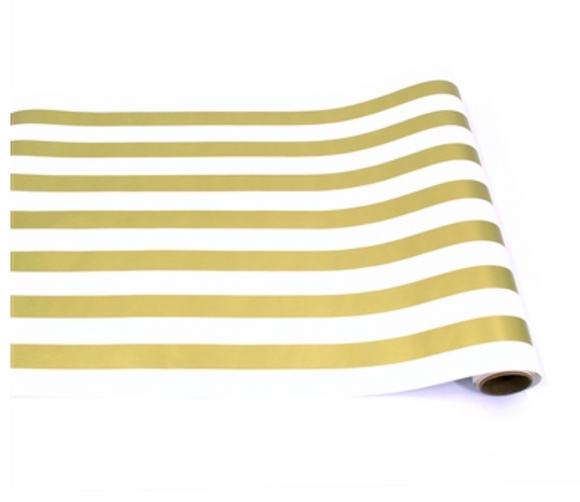 Gold Classic Striped Table Runner