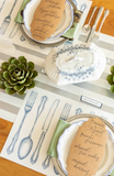 Silver Classic Stripe Table Runner