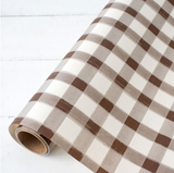 Brown Painted Check Table Runner