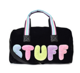 Stuff Black Plush Large Duffle Bag